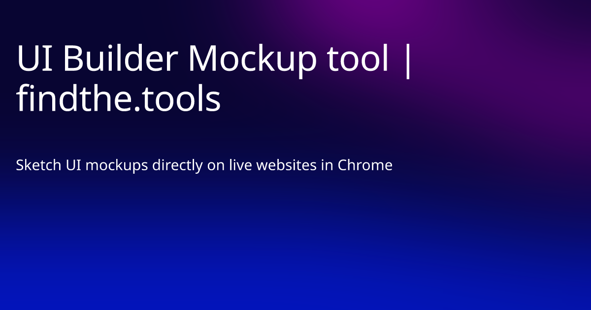 Ui Builder Mockup Tool Find The Best Tools For Your Job Findthe Tools