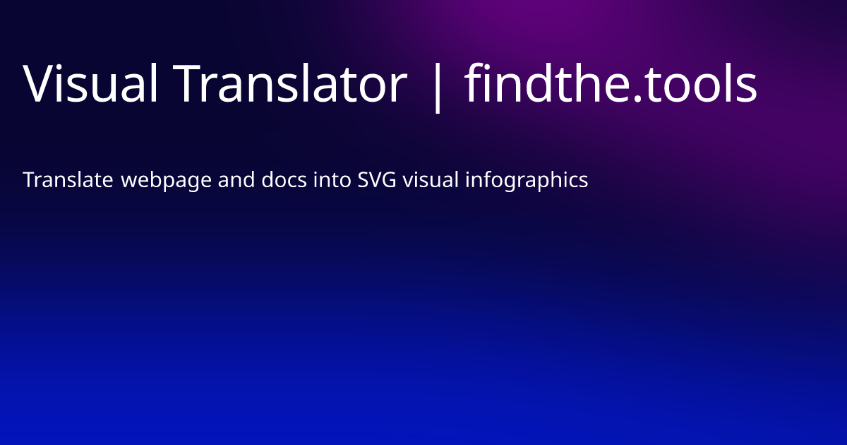 Visual Translator - Find the best tools for your job | findthe.tools