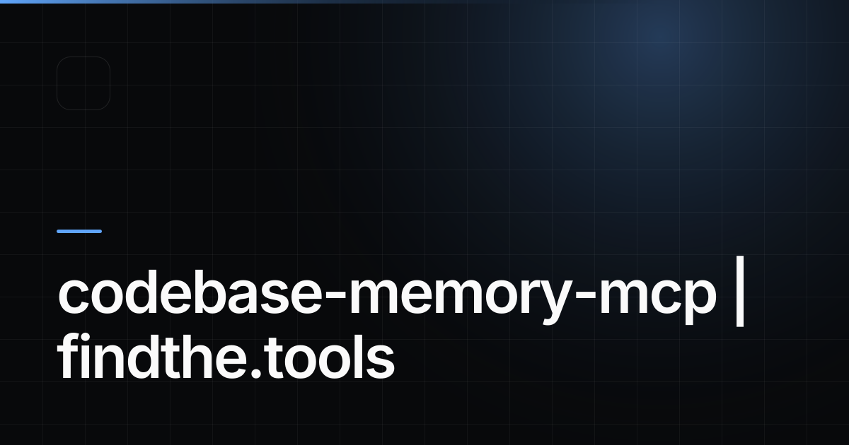 codebase-memory-mcp - Find the best tools for your job | findthe.tools