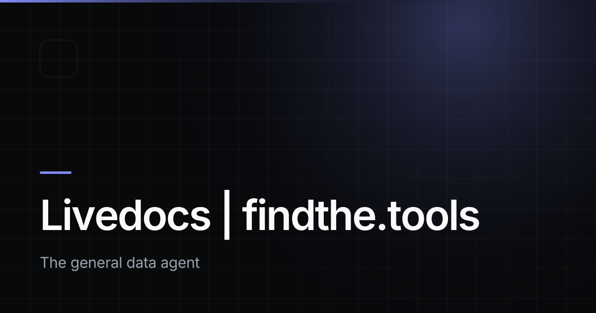 Livedocs Vector Livedocs - Find the best tools for your job | findthe.tools