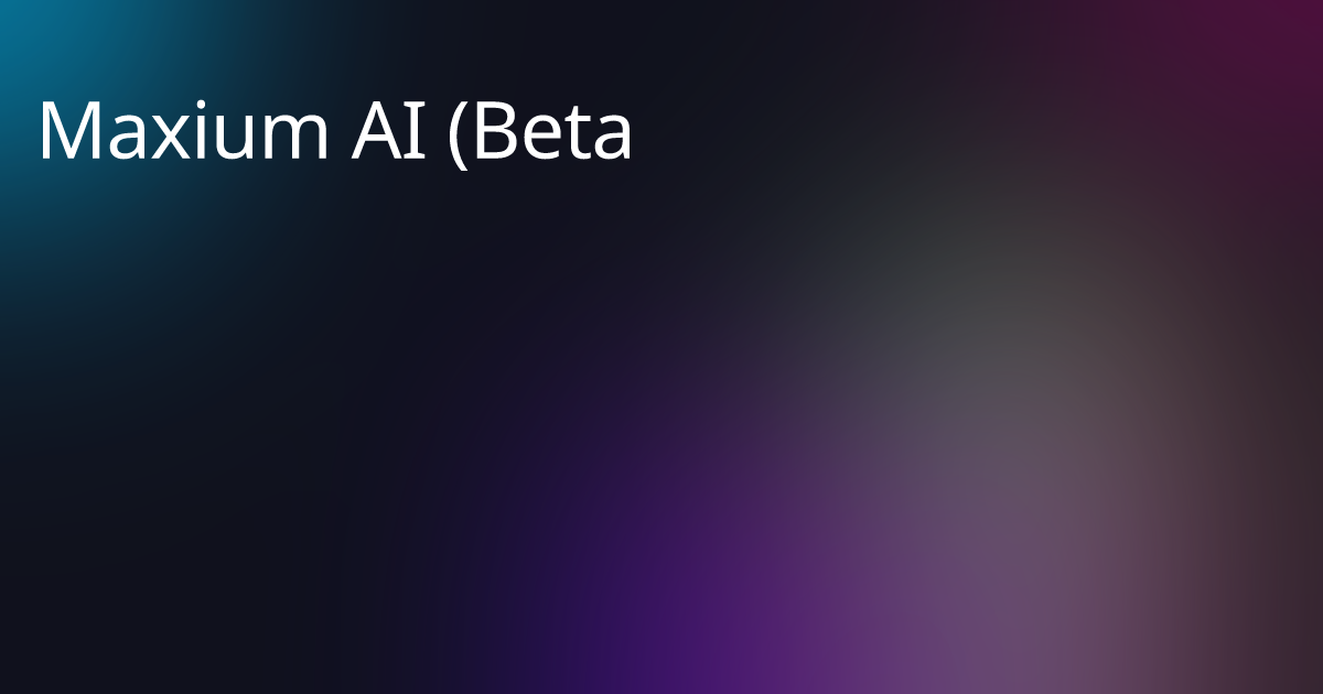 Maxium AI (Beta) - Find the best tools for your job | findthe.tools