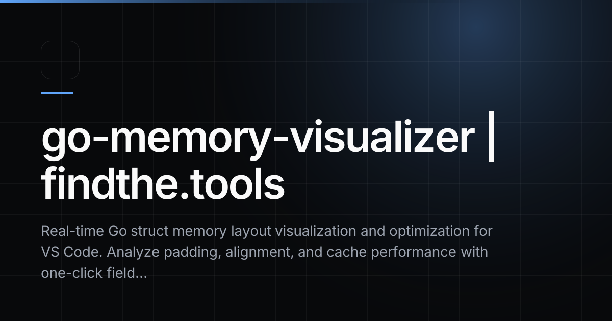 go-memory-visualizer - Find the best tools for your job | findthe.tools