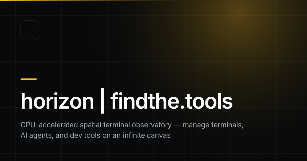 horizon - Find the best tools for your job | findthe.tools